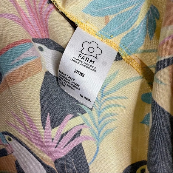 Farm Rio for Anthropologie Tropical Toucan Blouse Size Small - Picture 3 of 7